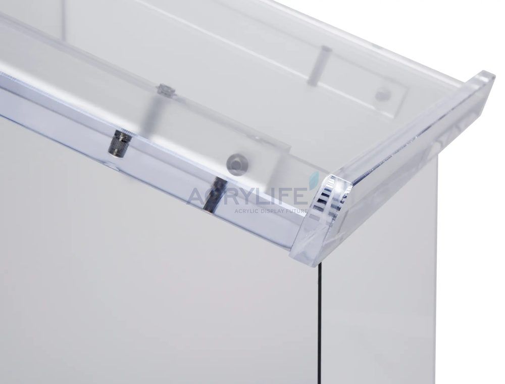 Bục giảng mica Acrylife mờ có kệ bên trong – podium hiện đại ảnh 3