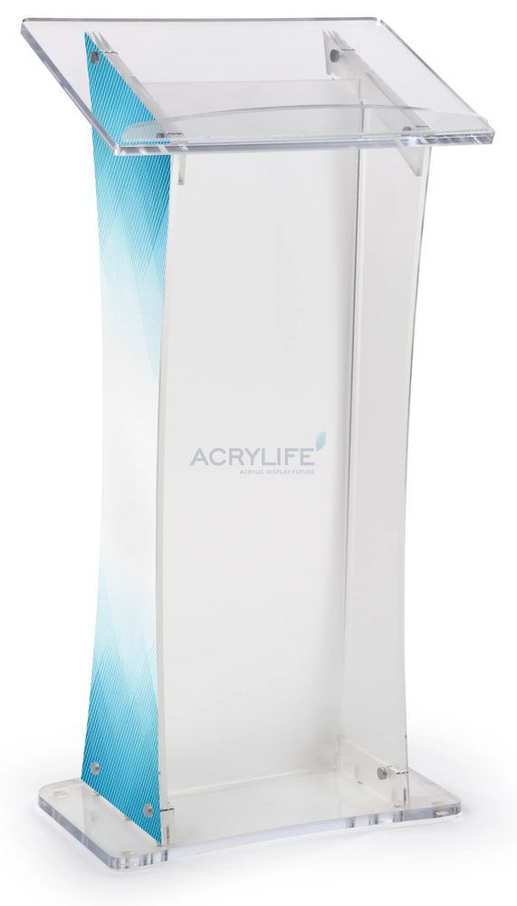 Bục phát biểu mica Acrylife chống lóa với thiết kế tùy chỉnh & in UV ảnh 2