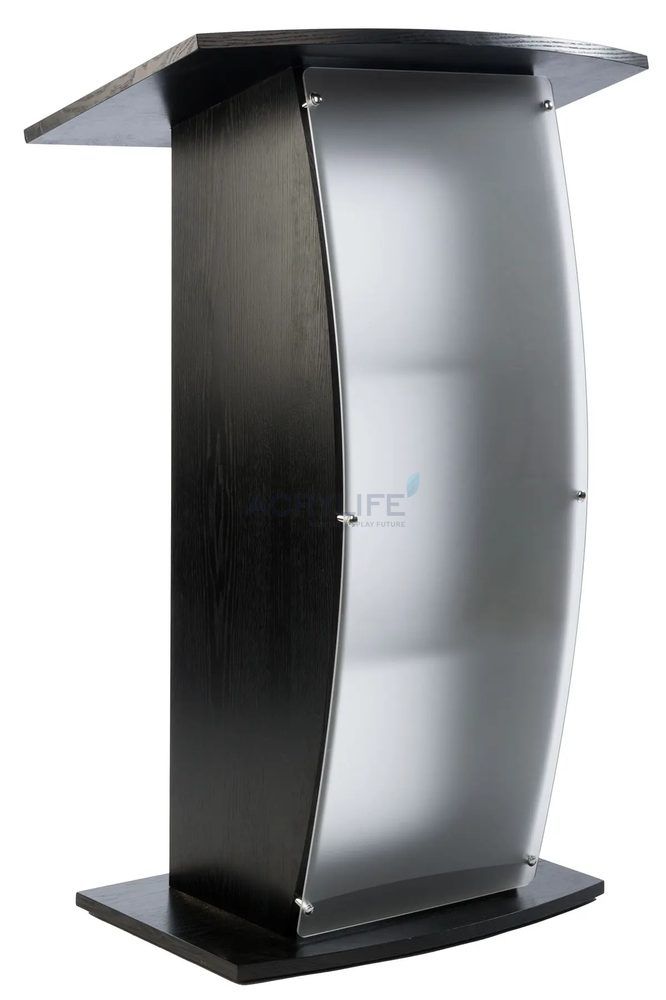 Bục phát biểu mica Acrylife – kết hợp 2 tông màu &amp; gỗ