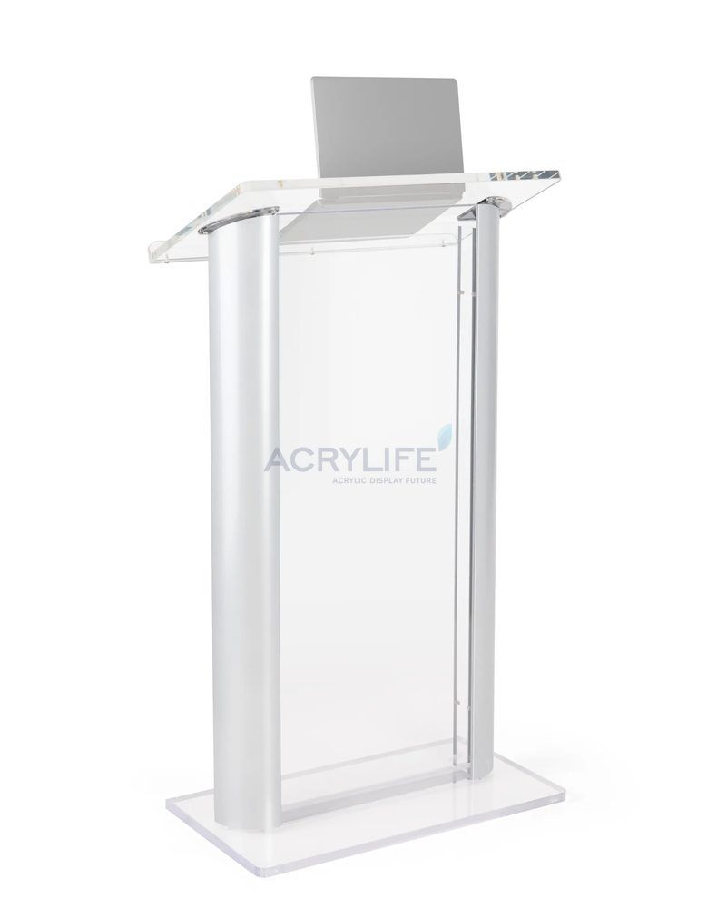 Bục phát biểu mica Acrylife nhôm hiện đại