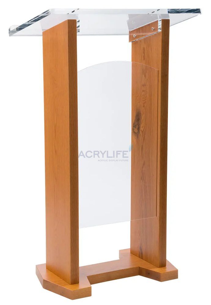 Bục phát biểu mica Acrylife nhà thờ – gỗ sồi &amp; acrylic