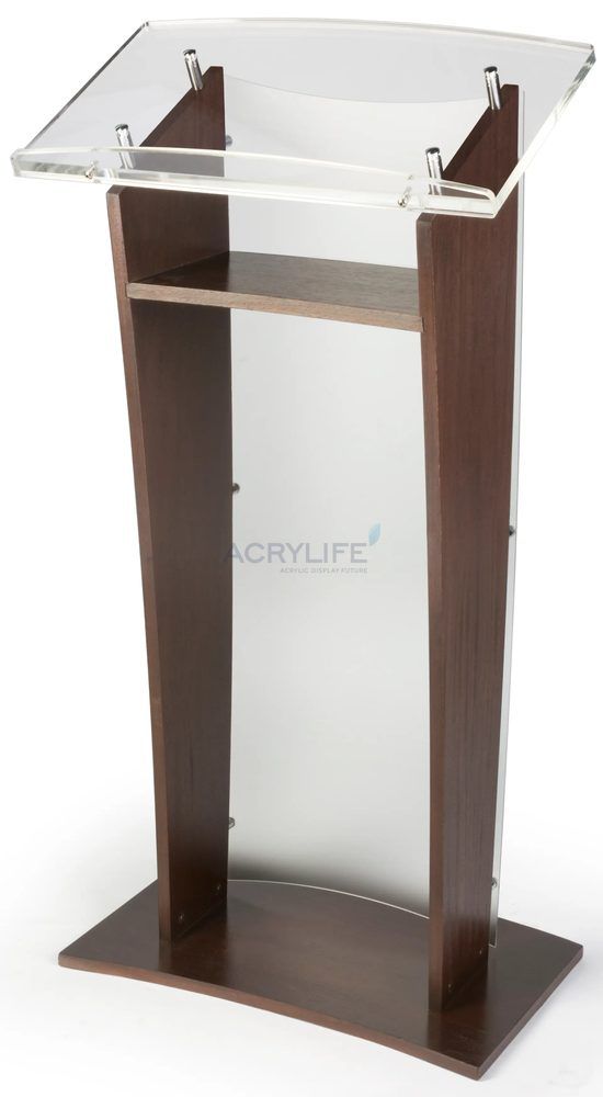 Bục phát biểu mica Acrylife mờ – viền bạc sang trọng ảnh 2